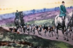 W.T. COPELAND LIONEL EDWARDS FOX HUNT- #7  "HOMEWARD"   7 1/2"  DISPLAY PLATE .... http://jaapiesfinechinastore.com
