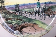 W.T. COPELAND LIONEL EDWARDS FOX HUNT- #7  "HOMEWARD"   7 1/2"  DISPLAY PLATE .... http://jaapiesfinechinastore.com