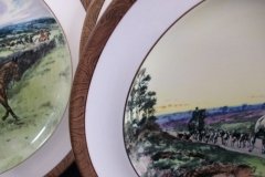 W.T. COPELAND LIONEL EDWARDS FOX HUNT- #7  "HOMEWARD"   7 1/2"  DISPLAY PLATE .... http://jaapiesfinechinastore.com