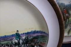 W.T. COPELAND LIONEL EDWARDS FOX HUNT- #7  "HOMEWARD"   7 1/2"  DISPLAY PLATE .... http://jaapiesfinechinastore.com