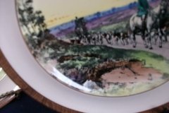 W.T. COPELAND LIONEL EDWARDS FOX HUNT- #7  "HOMEWARD"   7 1/2"  DISPLAY PLATE .... http://jaapiesfinechinastore.com