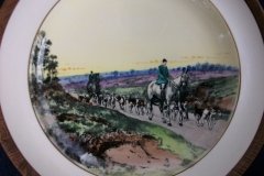W.T. COPELAND LIONEL EDWARDS FOX HUNT- #7  "HOMEWARD"   7 1/2"  DISPLAY PLATE .... http://jaapiesfinechinastore.com
