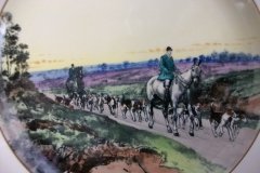 W.T. COPELAND LIONEL EDWARDS FOX HUNT- #7  "HOMEWARD"   7 1/2"  DISPLAY PLATE .... http://jaapiesfinechinastore.com