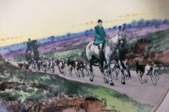 W.T. COPELAND LIONEL EDWARDS FOX HUNT- #7  "HOMEWARD"   7 1/2"  DISPLAY PLATE .... http://jaapiesfinechinastore.com
