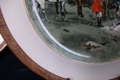 W.T. COPELAND LIONEL EDWARDS FOX HUNT- #8  "GONE TO GROUND"   7 1/2"  DISPLAY PLATE .... http://jaapiesfinechinastore.com