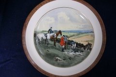 W.T. COPELAND LIONEL EDWARDS FOX HUNT- #8  "GONE TO GROUND"   7 1/2"  DISPLAY PLATE .... http://jaapiesfinechinastore.com