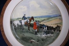 W.T. COPELAND LIONEL EDWARDS FOX HUNT- #8  "GONE TO GROUND"   7 1/2"  DISPLAY PLATE .... http://jaapiesfinechinastore.com