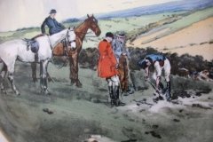 W.T. COPELAND LIONEL EDWARDS FOX HUNT- #8  "GONE TO GROUND"   7 1/2"  DISPLAY PLATE .... http://jaapiesfinechinastore.com