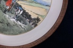 W.T. COPELAND LIONEL EDWARDS FOX HUNT- #8  "GONE TO GROUND"   7 1/2"  DISPLAY PLATE .... http://jaapiesfinechinastore.com