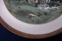 W.T. COPELAND LIONEL EDWARDS FOX HUNT- #8  "GONE TO GROUND"   7 1/2"  DISPLAY PLATE .... http://jaapiesfinechinastore.com