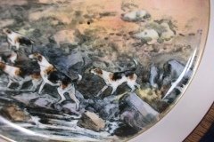 W.T. COPELAND LIONEL EDWARDS FOX HUNT- #9  "STAG AT BAY"   7 1/2"  DISPLAY PLATE .... http://jaapiesfinechinastore.com
