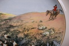 W.T. COPELAND LIONEL EDWARDS FOX HUNT- #9  "STAG AT BAY"   7 1/2"  DISPLAY PLATE .... http://jaapiesfinechinastore.com