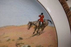 W.T. COPELAND LIONEL EDWARDS FOX HUNT- #9  "STAG AT BAY"   7 1/2"  DISPLAY PLATE .... http://jaapiesfinechinastore.com