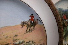 W.T. COPELAND LIONEL EDWARDS FOX HUNT- #9  "STAG AT BAY"   7 1/2"  DISPLAY PLATE .... http://jaapiesfinechinastore.com
