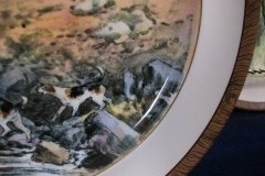 W.T. COPELAND LIONEL EDWARDS FOX HUNT- #9  "STAG AT BAY"   7 1/2"  DISPLAY PLATE .... http://jaapiesfinechinastore.com