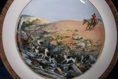 W.T. COPELAND LIONEL EDWARDS FOX HUNT- #9  "STAG AT BAY"   7 1/2"  DISPLAY PLATE .... http://jaapiesfinechinastore.com