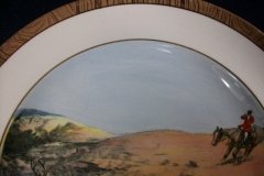 W.T. COPELAND LIONEL EDWARDS FOX HUNT- #9  "STAG AT BAY"   7 1/2"  DISPLAY PLATE .... http://jaapiesfinechinastore.com