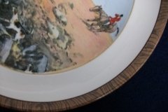 W.T. COPELAND LIONEL EDWARDS FOX HUNT- #9  "STAG AT BAY"   7 1/2"  DISPLAY PLATE .... http://jaapiesfinechinastore.com