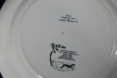 W.T. COPELAND LIONEL EDWARDS FOX HUNT- #9  "STAG AT BAY"   7 1/2"  DISPLAY PLATE .... http://jaapiesfinechinastore.com
