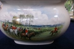 W.T. COPELAND LIONEL EDWARDS FOX HUNT-  SUGAR BOWL "OFF TO DRAW"  &  "DRAWING THE DINGLE",  LID  "FULL CRY"   .... http://jaapiesfinechinastore.com
