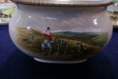 W.T. COPELAND LIONEL EDWARDS FOX HUNT-  SUGAR BOWL "OFF TO DRAW"  &  "DRAWING THE DINGLE",  LID  "FULL CRY"   .... http://jaapiesfinechinastore.com