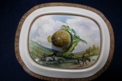 W.T. COPELAND LIONEL EDWARDS FOX HUNT-  SUGAR BOWL "OFF TO DRAW"  &  "DRAWING THE DINGLE",  LID  "FULL CRY"   .... http://jaapiesfinechinastore.com