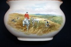 W.T. COPELAND LIONEL EDWARDS FOX HUNT-  SUGAR BOWL "OFF TO DRAW"  &  "DRAWING THE DINGLE",  LID  "FULL CRY"   .... http://jaapiesfinechinastore.com