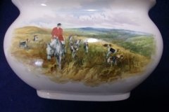 W.T. COPELAND LIONEL EDWARDS FOX HUNT-  SUGAR BOWL "OFF TO DRAW"  &  "DRAWING THE DINGLE",  LID  "FULL CRY"   .... http://jaapiesfinechinastore.com