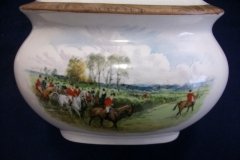 W.T. COPELAND LIONEL EDWARDS FOX HUNT-  SUGAR BOWL "OFF TO DRAW"  &  "DRAWING THE DINGLE",  LID  "FULL CRY"   .... http://jaapiesfinechinastore.com
