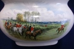 W.T. COPELAND LIONEL EDWARDS FOX HUNT-  SUGAR BOWL "OFF TO DRAW"  &  "DRAWING THE DINGLE",  LID  "FULL CRY"   .... http://jaapiesfinechinastore.com