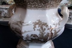 G. PHILLIPS MARINO BROWN- COVERED SUGAR BOWL  .....   http://jaapiesfinechinastore.com