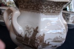 G. PHILLIPS MARINO BROWN- COVERED SUGAR BOWL  .....   http://jaapiesfinechinastore.com