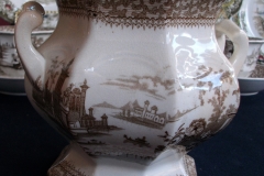 G. PHILLIPS MARINO BROWN- COVERED SUGAR BOWL  .....   https://www.jaapiesfinechinastore.com