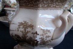 G. PHILLIPS MARINO BROWN- COVERED SUGAR BOWL  .....   http://jaapiesfinechinastore.com