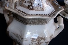 G. PHILLIPS MARINO BROWN- COVERED SUGAR BOWL  .....   http://jaapiesfinechinastore.com