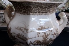 G. PHILLIPS MARINO BROWN- COVERED SUGAR BOWL  .....   http://jaapiesfinechinastore.com