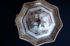 G. PHILLIPS MARINO BROWN- COVERED SUGAR BOWL  .....   http://jaapiesfinechinastore.com