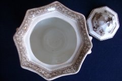 G. PHILLIPS MARINO BROWN- COVERED SUGAR BOWL  .....   http://jaapiesfinechinastore.com