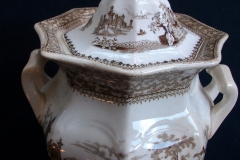 G. PHILLIPS MARINO BROWN- COVERED SUGAR BOWL  .....   https://www.jaapiesfinechinastore.com