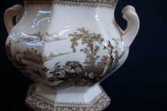 G. PHILLIPS MARINO BROWN- COVERED SUGAR BOWL  .....   http://jaapiesfinechinastore.com