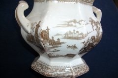 G. PHILLIPS MARINO BROWN- COVERED SUGAR BOWL  .....   http://jaapiesfinechinastore.com
