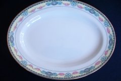 HAAS & CZJZEK-BLACK KNIGHT- CAMBRIDGE- OVAL PLATTER  13 3/4"  .....   http://jaapiesfinechinastore.com