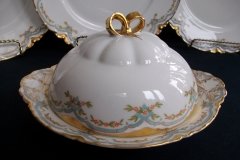 HAVILAND #24241 RIBBON BOW & BOUGH-  COVERED BUTTER DISH  .....   http://jaapiesfinechinastore.com