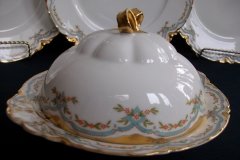 HAVILAND #24241 RIBBON BOW & BOUGH-  COVERED BUTTER DISH  .....   http://jaapiesfinechinastore.com
