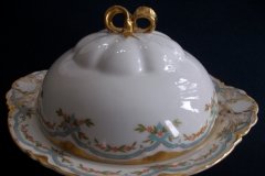 HAVILAND #24241 RIBBON BOW & BOUGH-  COVERED BUTTER DISH  .....   http://jaapiesfinechinastore.com