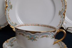 HAVILAND #24241 RIBBON BOW & BOUGH- CUP & SAUCER    .....   http://jaapiesfinechinastore.com