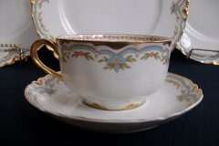 HAVILAND #24241 RIBBON BOW & BOUGH- CUP & SAUCER    .....   http://jaapiesfinechinastore.com