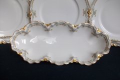 HAVILAND #24241 RIBBON BOW & BOUGH- LARGE RELISH DISH 11 7/8"   .....   http://jaapiesfinechinastore.com
