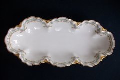 HAVILAND #24241 RIBBON BOW & BOUGH- LARGE RELISH DISH 11 7/8"   .....   http://jaapiesfinechinastore.com