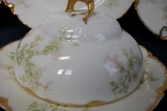 HAVILAND APPLE BLOSSOM SCH 61L- DOME & STRAINER FOR BUTTER DISH ..... http://jaapiesfinechinastore.com   -DOME ON SALAD PLATE-